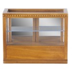 (*) Dollhouse Mirrored Rectangular Display Case- Choice of Finish -