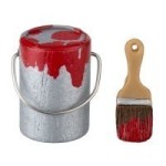 Dollhouse Budget Paint &amp; Brush- Choice of Color -