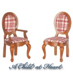 Dollhouse Dining Room Chair(s) with Fabric Seats