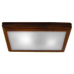 Dollhouse Modern Wood Ceiling Light with Removable Shade