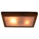 Dollhouse Modern Wood Ceiling Light with Removable Shade