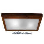 Dollhouse Modern Wood Ceiling Light with Removable Shade
