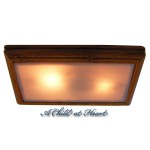 Dollhouse Modern Wood Ceiling Light with Removable Shade
