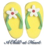Dollhouse Pair of Yellow Lady's Flip Flops