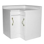 (**) White Corner Kitchen Cabinet