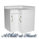 (**) White Corner Kitchen Cabinet