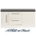 (*) Dollhouse Black Topped Center Island