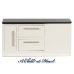 (*) Dollhouse Black Topped Center Island
