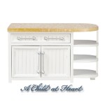 White &amp; Marble Center Island - Rounded