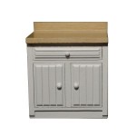 (*) 1 or 2 pc Lower Cabinet Set - White &amp; Oak