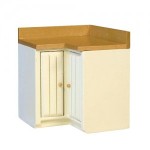 (*) Modern Coner Cabinet - White &amp; Oak