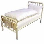 (*) Dollhouse White Hospital Bed