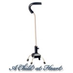 (*) Dollhouse Aluminum Quad Cane