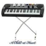 SALE $2 Off - Dollhouse Keyboard on Stand