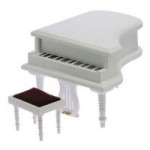 Sale $6 Off - White Baby Grand Piano
