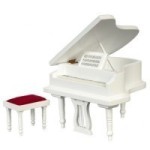 Sale $6 Off - White Baby Grand Piano