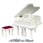 Sale $6 Off - White Baby Grand Piano