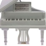 Sale $6 Off - White Baby Grand Piano