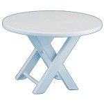 Dollhouse Wood Patio Table - White