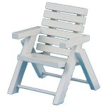 Dollhouse Wood Patio Chair - White