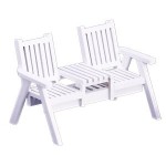 (*) Dollhouse Lawn Loveseat - White