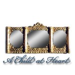 Dollhouse Long Ornate Mirror - Gold