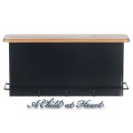 Dollhouse 1950's Retro Counter - Oak &amp; Black