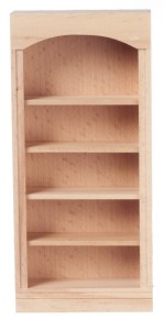 Dollhouse Unfinished Bookcase with Open Shelves
