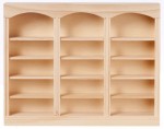 Dollhouse Unfinished Triple Bookcase