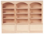 (*) Dollhouse Unfinished Triple Unit Bookcase
