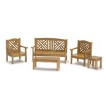 Dollhouse Maple or Oak Garden Furniture