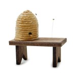 Dollhouse Bee Hive on Bench