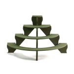 Dollhouse Half-Moon Bench