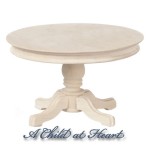Unfinished Dollhouse Round Dining Table