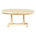 Unfinished Dollhouse Oval Pedestal Dining Table