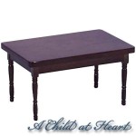 Dollhouse Rectangular Country Table- Choice of Finish -