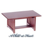 Dollhouse Walnut Mission Style Table
