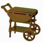 Dollhouse Walnut Tea Cart