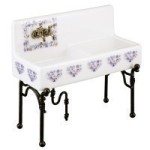 Dollhouse Porcelain Kitchen Sink