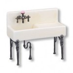 Dollhouse Porcelain Kitchen Sink