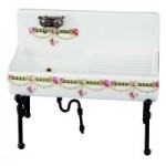 Dollhouse Porcelain Kitchen Sink