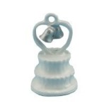 (*) Dollhouse Wedding Cake Topper(s), All White