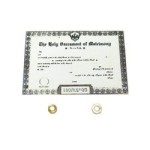 Dollhouse Wedding Certificate with Rings