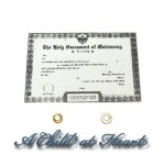Dollhouse Wedding Certificate with Rings
