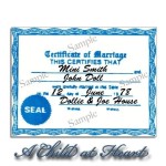 (*) Wedding Certificate