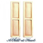 2 pc - Dollhouse Two Panel Shutters