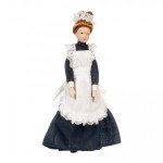 Porcelain Maid Doll in Black