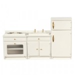 Dollhouse White Kitchen Set