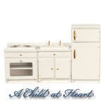 Dollhouse White Kitchen Set