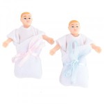 Vinyl DollHouse Dolls - Blonde Twin Babies